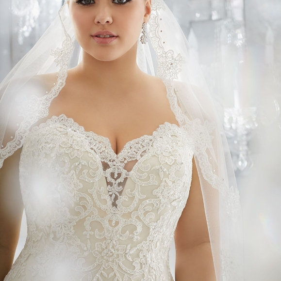 #00 Morilees Julietta Sz.18 Mermaid Wedding Dress - Picture 4 of 5